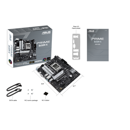 ASUS PRIME B650M-K | Micro-ATX Motherboard with DDR5, PCIe 5.0, & 2.5Gb Ethernet