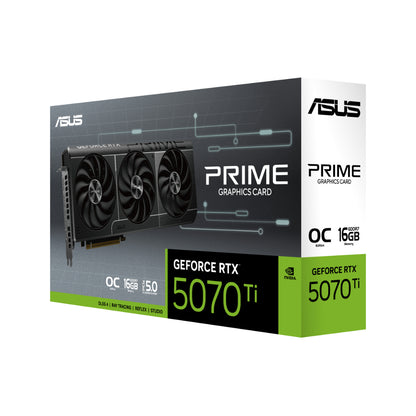 ASUS PRIME RTX 5070 Ti O16G Graphics Card | NVIDIA GeForce RTX 5070 Ti, 16GB GDDR7, PCIe 5.0, HDMI 2.1b, DisplayPort 2.1b, and AI Performance up to 1406 TOPs