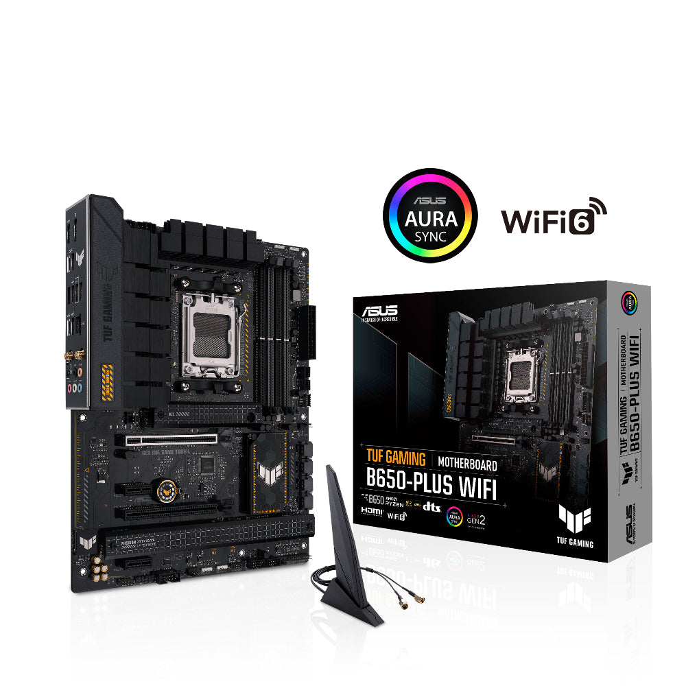 ASUS TUF GAMING B650-PLUS WIFI | AM5 ATX Gaming Motherboard | DDR5 Support | PCIe 5.0 | Wi-Fi 6 | Military-Grade Durability