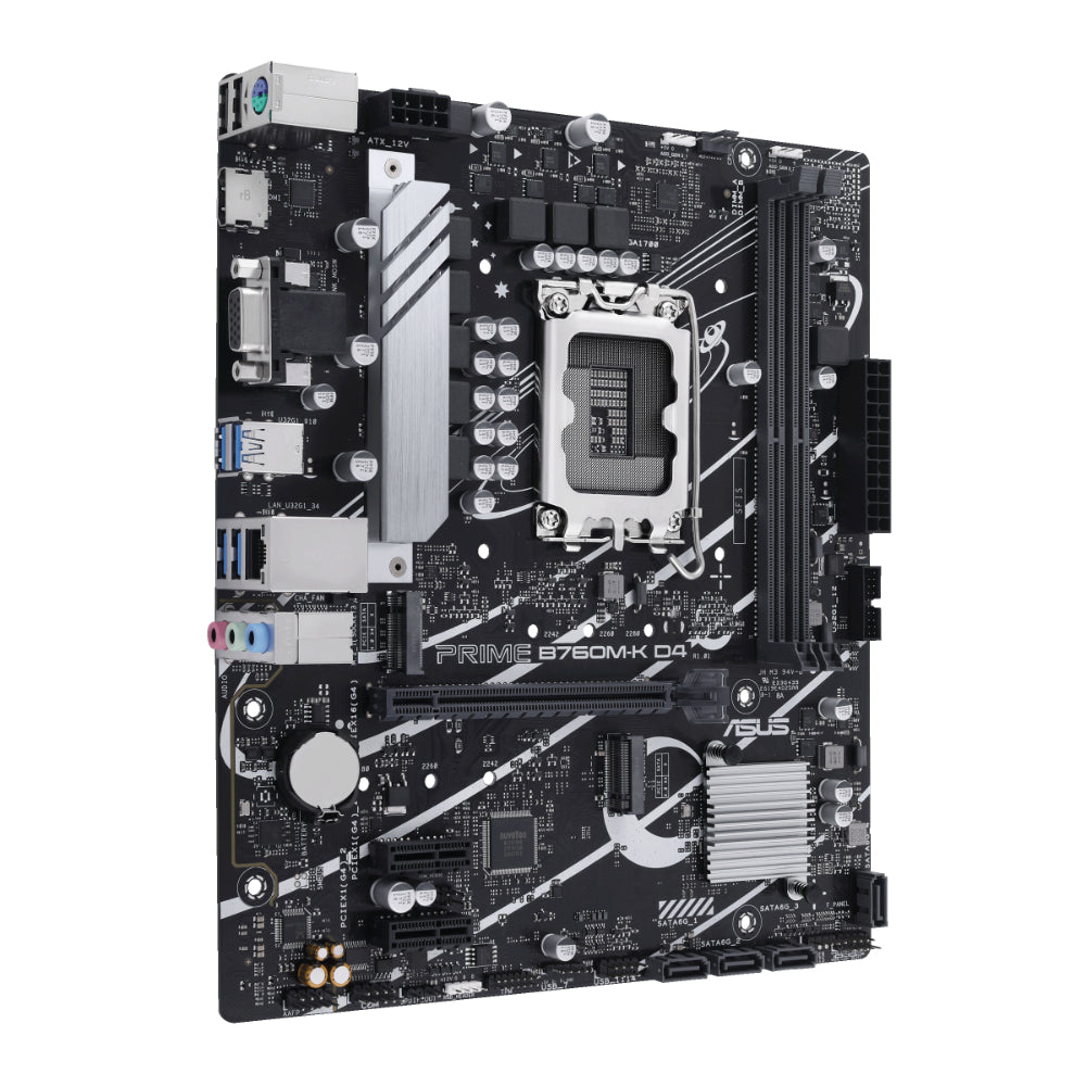 ASUS Prime B760M-K D4 | AI-Ready Micro-ATX Motherboard with PCIe 4.0 & Aura Sync RGB