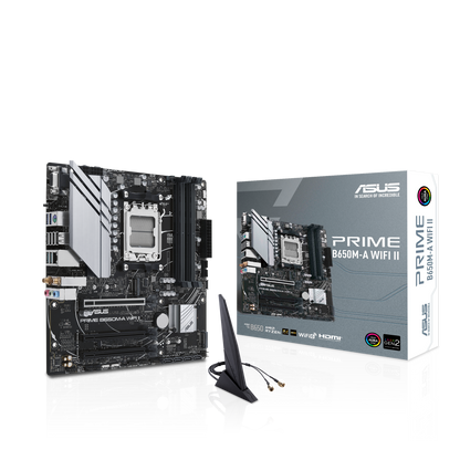 ASUS PRIME B650M-A WIFI II | Micro-ATX Motherboard with DDR5, PCIe 5.0, Wi-Fi 6 & 2.5Gb Ethernet