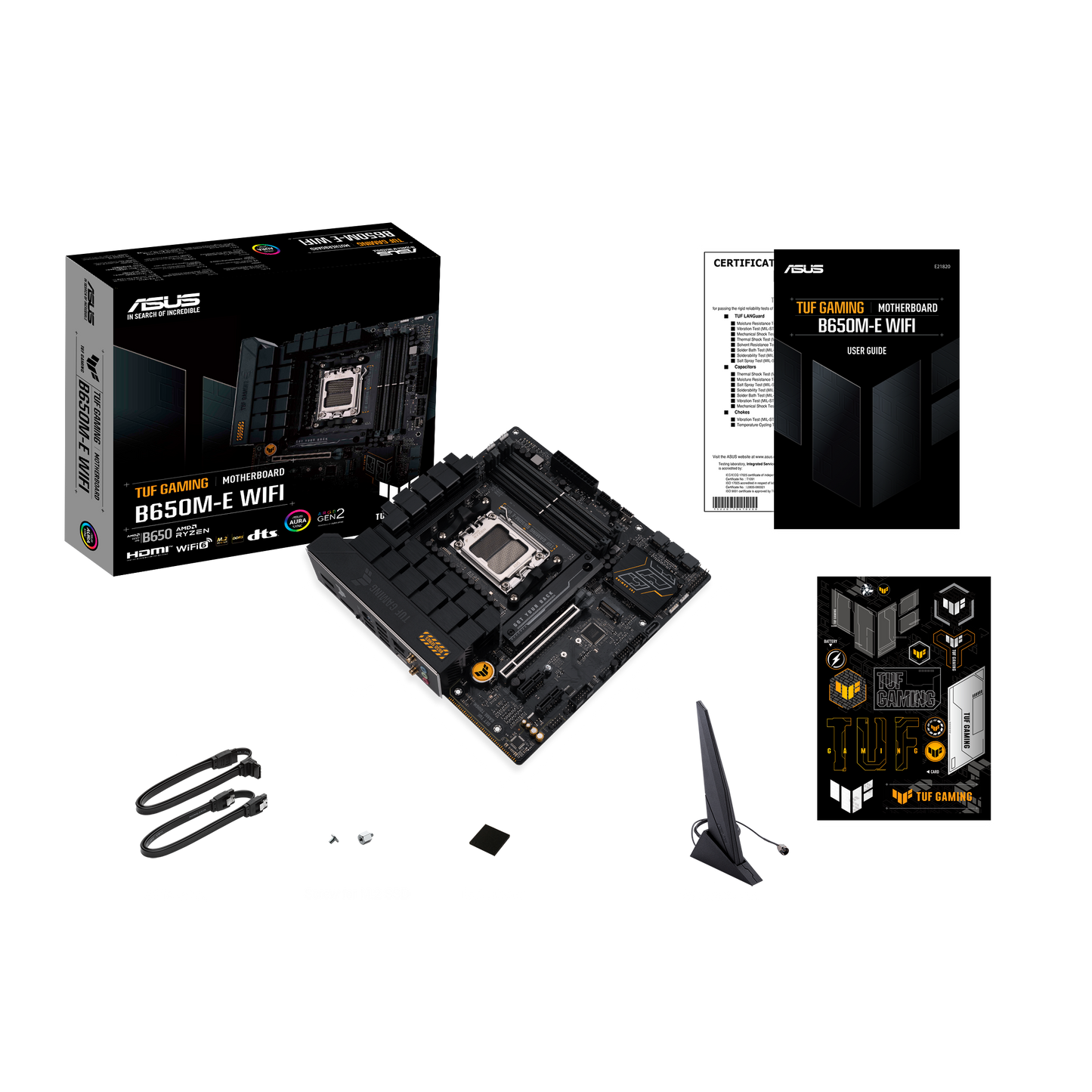 ASUS TUF GAMING B650M-E WIFI | Micro-ATX Gaming Motherboard with DDR5, PCIe 5.0, Wi-Fi 6 & Military-Grade Durability