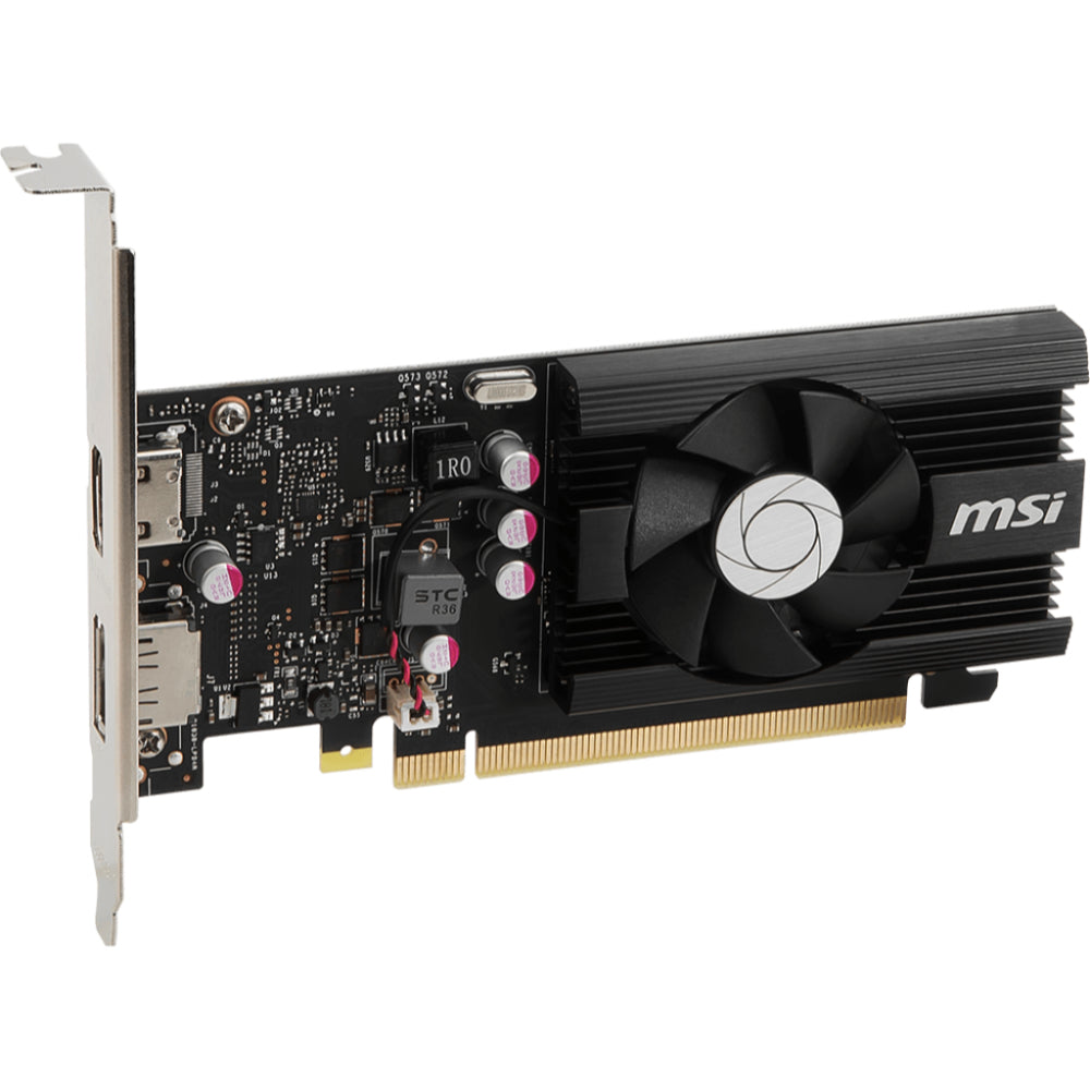 MSI GeForce GT 1030 4G D4 LP OC Graphics Card | NVIDIA GeForce GT 1030 | 4GB GDDR4 | 64-bit | PCIe 3.0 | HDMI 2.0b | DP 1.4a