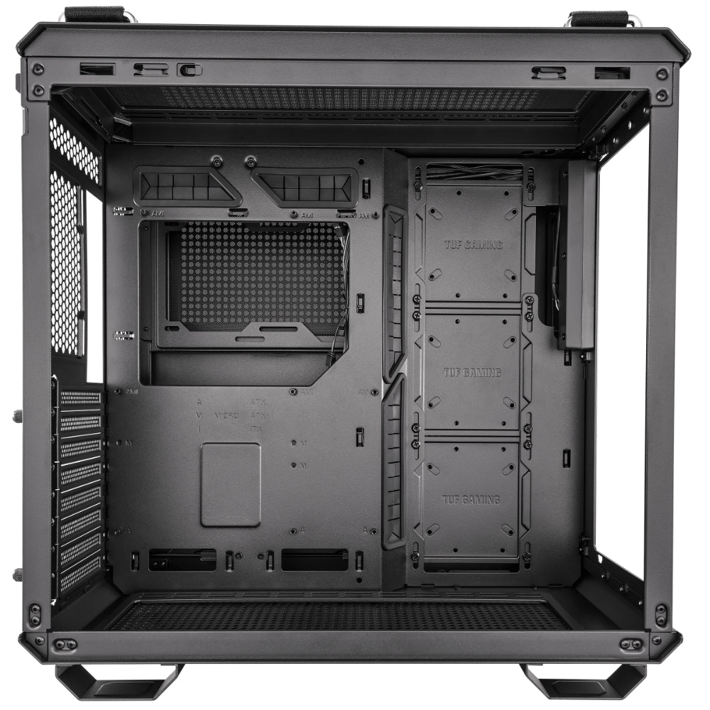 ASUS TUF GAMING GT502 | Mid Tower Case | Dual-Chamber Design | Tempered Glass Panels | Extensive Cooling Support | Military-Grade Style