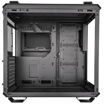 ASUS TUF GAMING GT502 | Mid Tower Case | Dual-Chamber Design | Tempered Glass Panels | Extensive Cooling Support | Military-Grade Style