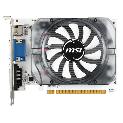 MSI GeForce GT N730 4GD3 V2 | NVIDIA GeForce GT 730 GPU | 4GB GDDR3 | 128-bit Memory Interface | PCIe 2.0 | HDMI + DVI-I + D-Sub | Low-Profile Design | For Entry-Level Gaming, Multimedia, and Display Expansion