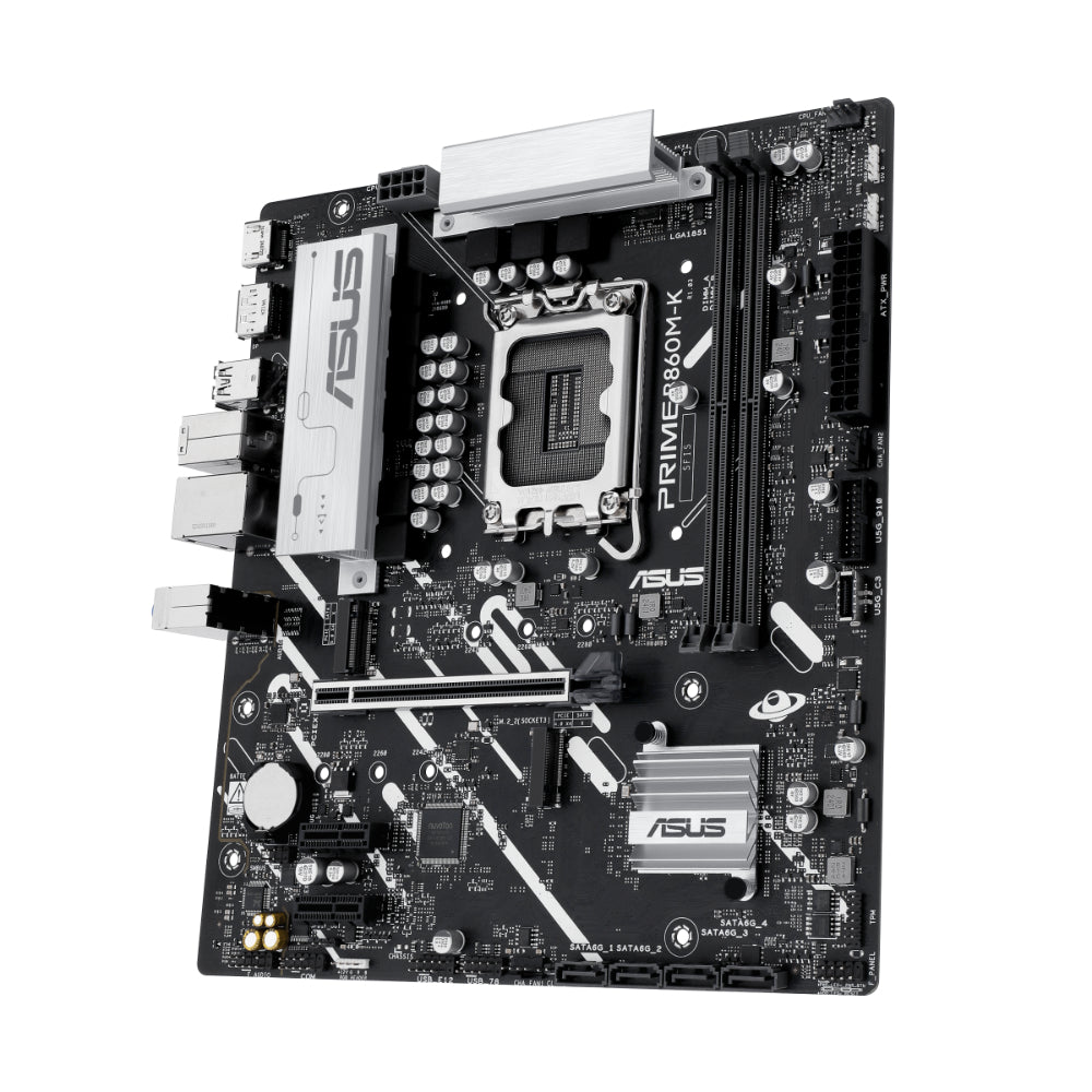 ASUS PRIME B860M-K-CSM D5 | Intel® B860 Micro-ATX Motherboard | LGA 1851 | DDR5 Support | PCIe 5.0 | Wi-Fi 7 | Business-Class Reliability