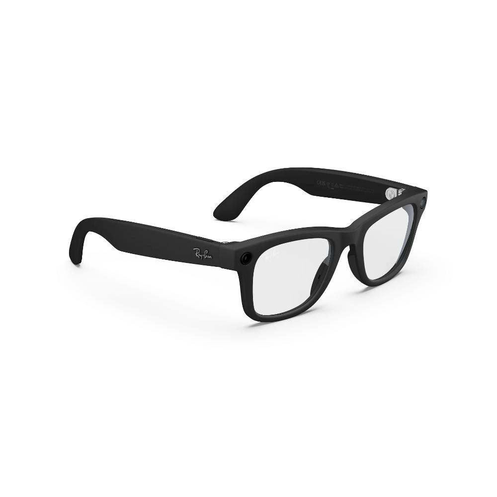 Ray-Ban Meta Wayfarer Gen 2 | Matte Black | Clear Blue-Violet Light Filter | 12MP Camera | 8-Hour Battery | Meta AI