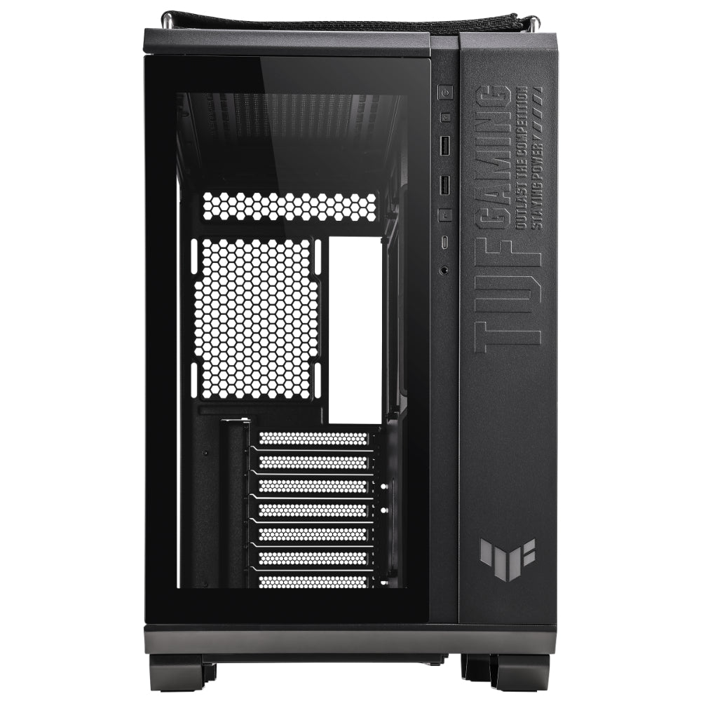 ASUS TUF GAMING GT502 | Mid Tower Case | Dual-Chamber Design | Tempered Glass Panels | Extensive Cooling Support | Military-Grade Style