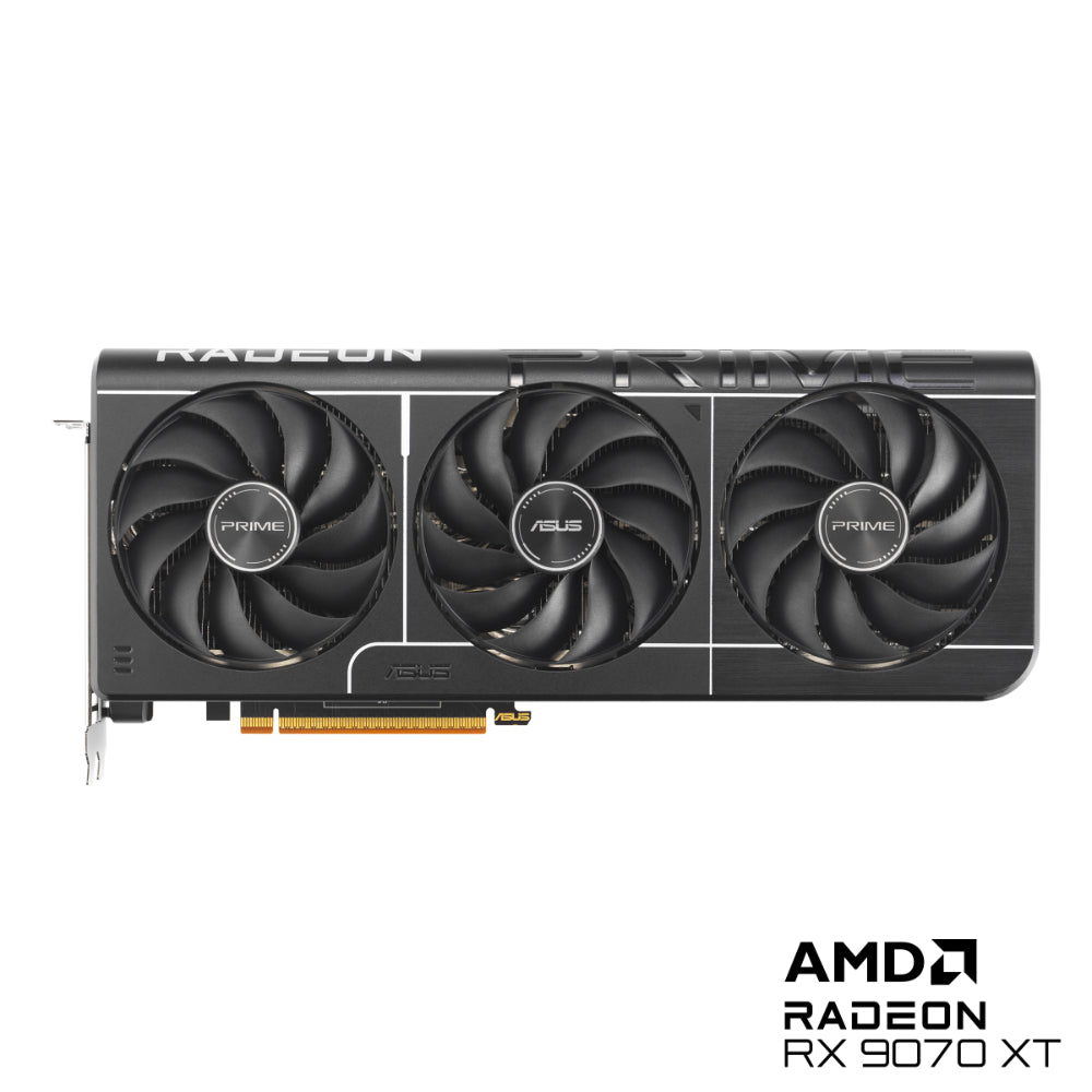 ASUS Prime Radeon RX 9070 XT O16G Graphics Card | AMD Radeon RX 9070 XT, 16GB GDDR6, PCIe 5.0, HDMI 2.1b, DisplayPort 2.1a, and Boost Clock up to 3030 MHz