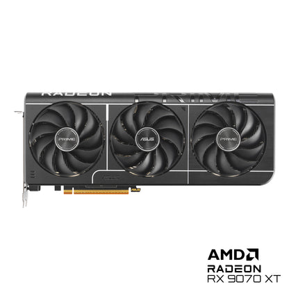 ASUS Prime Radeon RX 9070 XT O16G Graphics Card | AMD Radeon RX 9070 XT, 16GB GDDR6, PCIe 5.0, HDMI 2.1b, DisplayPort 2.1a, and Boost Clock up to 3030 MHz