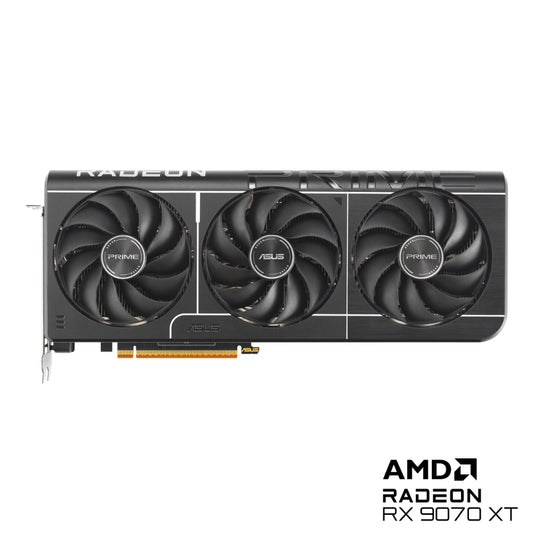 ASUS Prime Radeon RX 9070 XT O16G Graphics Card | AMD Radeon RX 9070 XT, 16GB GDDR6, PCIe 5.0, HDMI 2.1b, DisplayPort 2.1a, and Boost Clock up to 3030 MHz