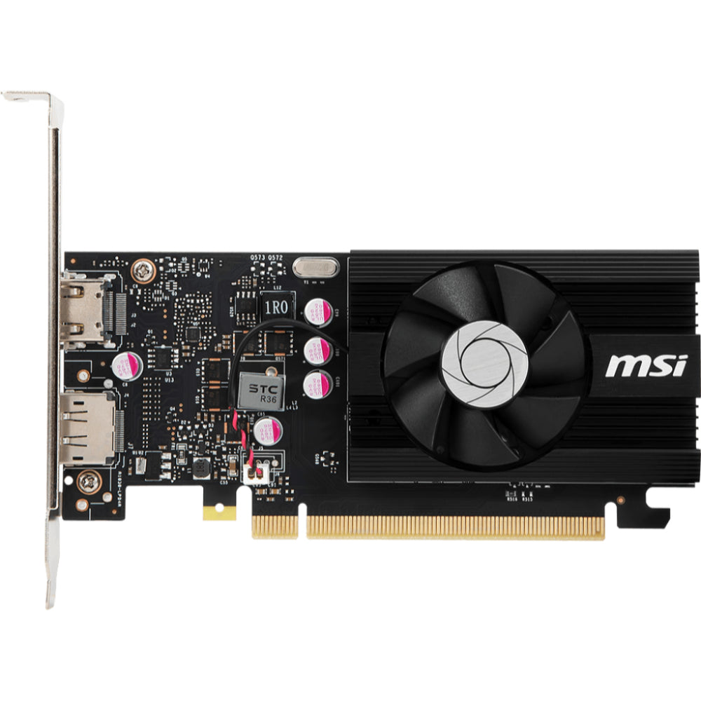 MSI GeForce GT 1030 4G D4 LP OC Graphics Card | NVIDIA GeForce GT 1030 | 4GB GDDR4 | 64-bit | PCIe 3.0 | HDMI 2.0b | DP 1.4a