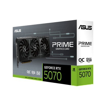 ASUS PRIME RTX 5070 O12G | NVIDIA GeForce RTX 5070 Graphics Card | 12GB GDDR7 | PCIe 5.0 | HDMI 2.1b | DisplayPort 2.1b | AI Performance up to 988 TOPs
