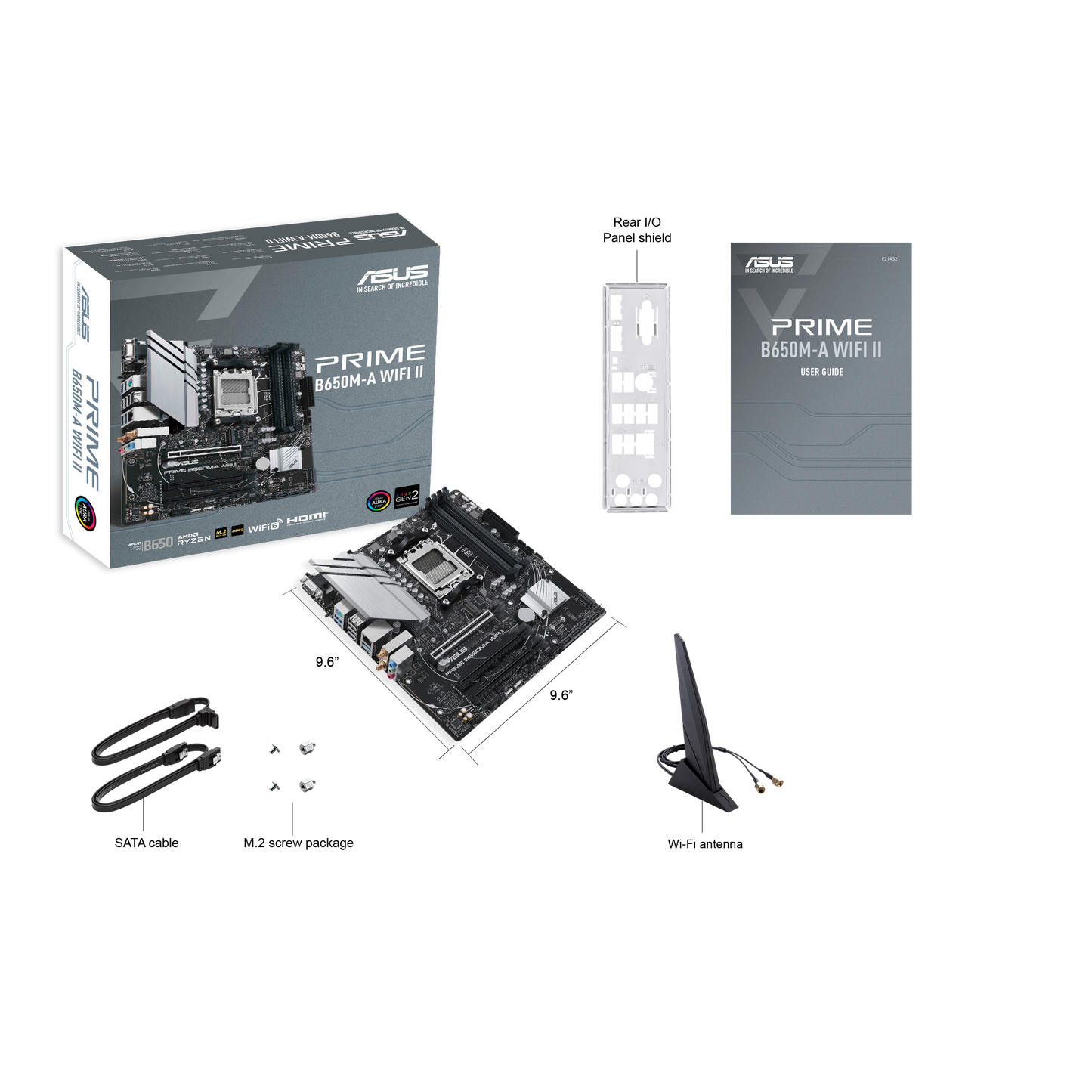 ASUS PRIME B650M-A WIFI II | Micro-ATX Motherboard with DDR5, PCIe 5.0, Wi-Fi 6 & 2.5Gb Ethernet