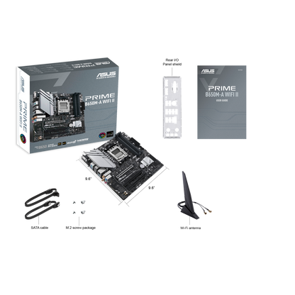 ASUS PRIME B650M-A WIFI II | Micro-ATX Motherboard with DDR5, PCIe 5.0, Wi-Fi 6 & 2.5Gb Ethernet