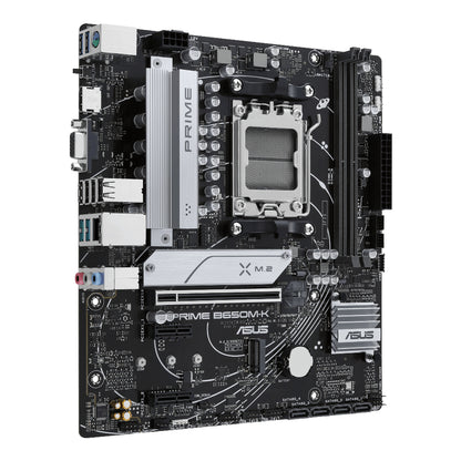 ASUS PRIME B650M-K | AMD B650 Micro-ATX Motherboard | AM5 Socket | DDR5 Support | PCIe 5.0 M.2 | Realtek 2.5Gb Ethernet | USB 3.2 Gen 2 | Aura Sync RGB