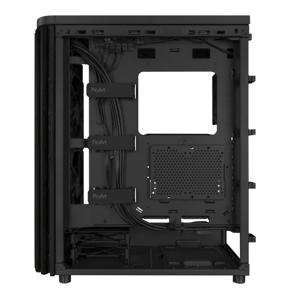 ASUS ProArt PA401 Wood Edition | ATX Mid-Tower Case with FSC - Certified Ash Wood, High-Airflow Design, and Tempered Glass Side Panel
