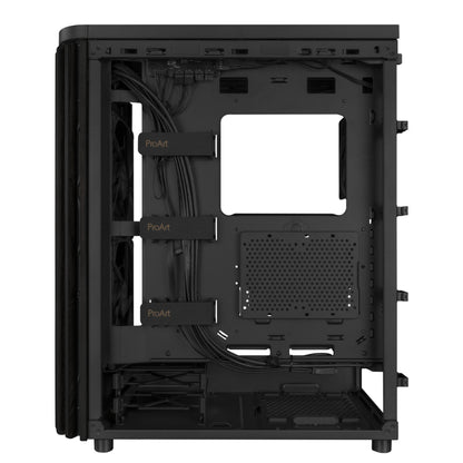 ASUS ProArt PA401 Wood Edition | ATX Mid-Tower Case with FSC - Certified Ash Wood, High-Airflow Design, and Tempered Glass Side Panel