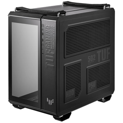 ASUS TUF GAMING GT502 | Mid Tower Case | Dual-Chamber Design | Tempered Glass Panels | Extensive Cooling Support | Military-Grade Style