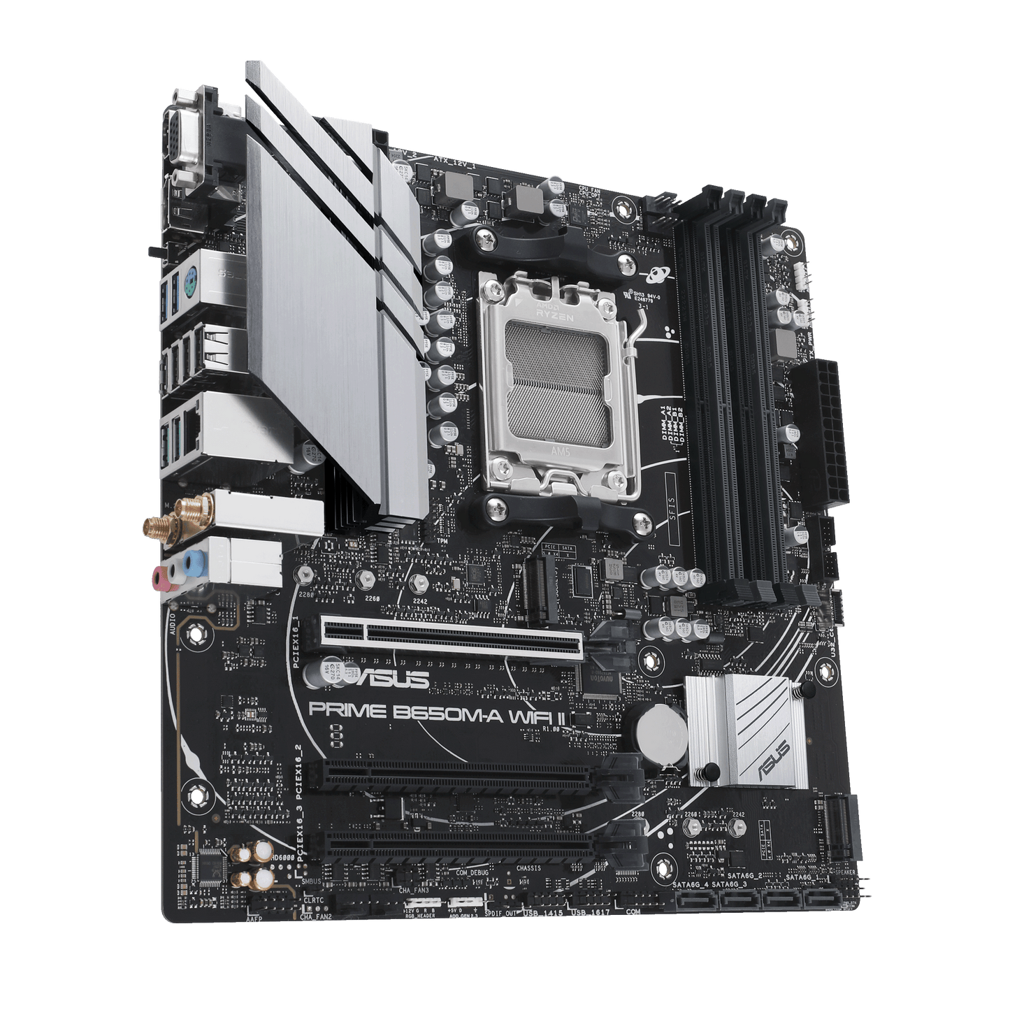 ASUS PRIME B650M-A WIFI II | Micro-ATX Motherboard with DDR5, PCIe 5.0, Wi-Fi 6 & 2.5Gb Ethernet