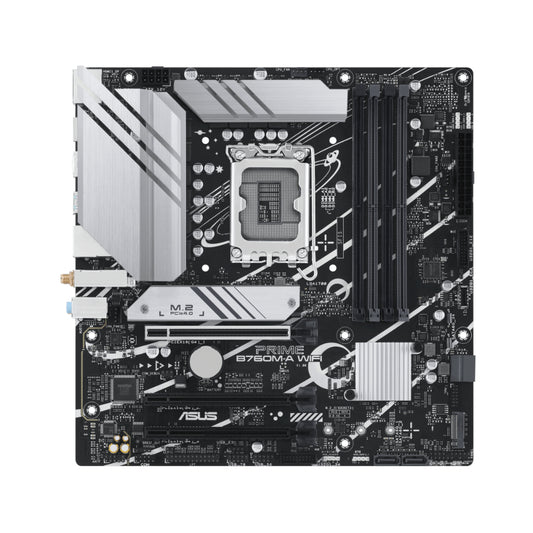 ASUS PRIME B760M-A WIFI | Intel® B760 Chipset Micro-ATX Motherboard | LGA 1700 | DDR5 Support | PCIe 4.0 | Wi-Fi 6 | AI-Ready