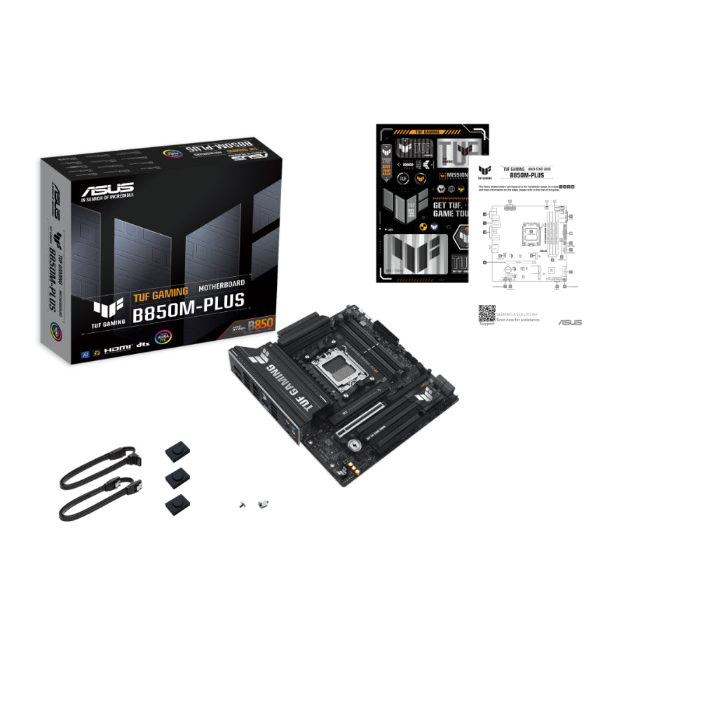 ASUS TUF GAMING B850M-PLUS Micro-ATX Motherboard | AMD B850 Chipset, AM5 Socket, DDR5 Support, PCIe 5.0 M.2, Realtek 2.5Gb Ethernet, USB 3.2 Gen 2, and Aura Sync RGB