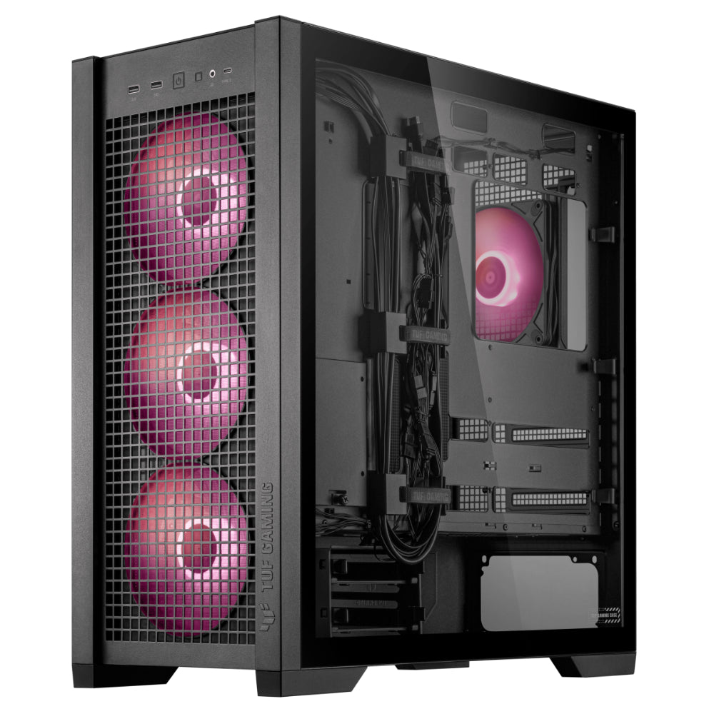 ASUS TUF GAMING GT302 ARGB | Mid Tower Case | E-ATX Support | Tempered Glass | ARGB Fans | USB 3.2 Type-C