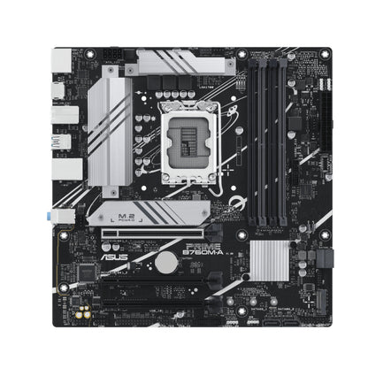 ASUS PRIME B760M-A mATX Motherboard with Intel B760 Chipset, LGA 1700 Socket, DDR5 Support, Dual M.2, Wi-Fi Ready, and Aura Sync RGB