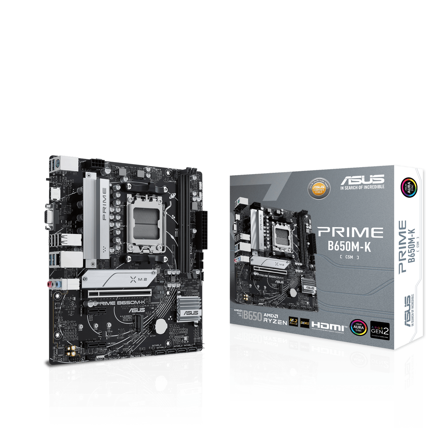 ASUS PRIME B650M-K | Micro-ATX Motherboard with DDR5, PCIe 5.0, & 2.5Gb Ethernet