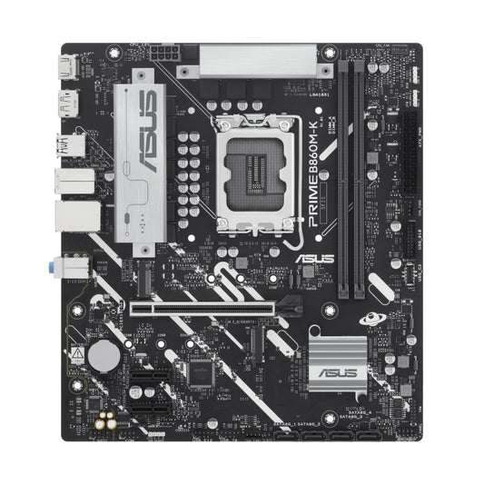 ASUS PRIME B860M-K-CSM D5 | Intel® B860 Micro-ATX Motherboard | LGA 1851 | DDR5 Support | PCIe 5.0 | Wi-Fi 7 | Business-Class Reliability