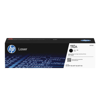 HP 110A Black Original Laser Toner Cartridge | W1112A | 1,500 Pages | Standard Capacity | Original HP Toner | Black