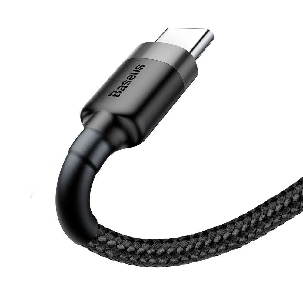 Baseus Cafule Series | MicroUSB Cable | 2A Fast Charging | 480Mbps Data Sync | Reinforced Nylon Braided | Aluminum Alloy Connectors | 2 Meter | Grey / Black | Model CAMKLF-CG1 | For MicroUSB Phones, Tablets, Accessories