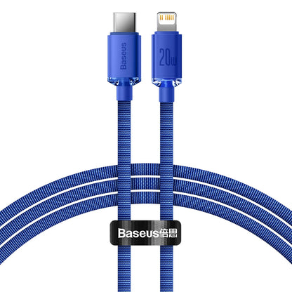 Baseus CAJY000203 | USB-C to Lightning Cable | 20W PD Fast Charging | 480Mbps Data | E-Marker Chip | Reinforced Connectors | 1.2 Meter | Blue | For iPhone, iPad, AirPods