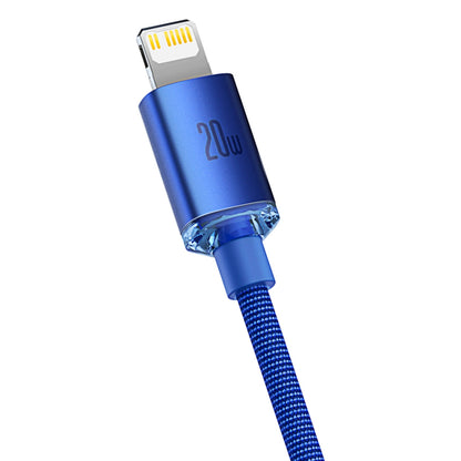 Baseus CAJY000203 | USB-C to Lightning Cable | 20W PD Fast Charging | 480Mbps Data | E-Marker Chip | Reinforced Connectors | 1.2 Meter | Blue | For iPhone, iPad, AirPods