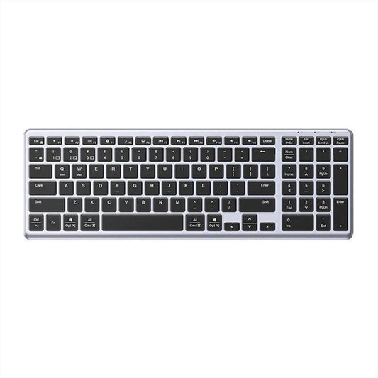 UGREEN KU005 | Ultra Slim Wireless Keyboard 15258 | 2.4G + Bluetooth | 99 Keys | Rechargeable | Silver/Black