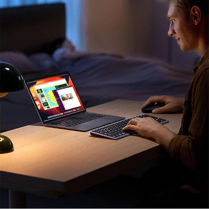 UGREEN KU005 | Ultra Slim Wireless Keyboard 15258 | 2.4G + Bluetooth | 99 Keys | Rechargeable | Silver/Black