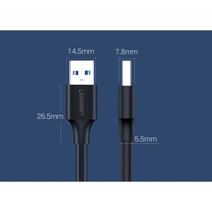 UGREEN US102 | USB 2.0 Type-A Male to Male Cable | High-Speed 480Mbps Data Transfer | Black