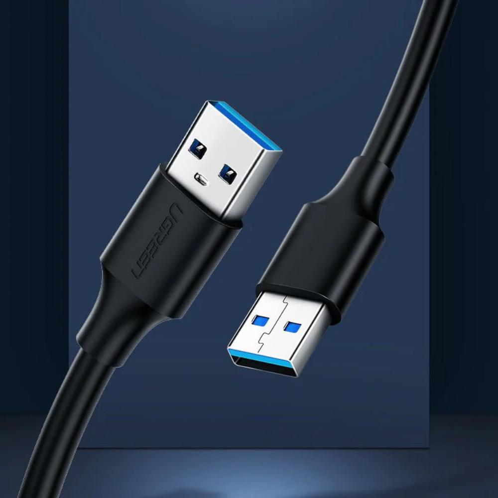 UGREEN US102 | USB 2.0 Type-A Male to Male Cable | High-Speed 480Mbps Data Transfer | Black