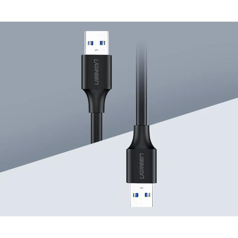 UGREEN US102 | USB 2.0 Type-A Male to Male Cable | High-Speed 480Mbps Data Transfer | Black
