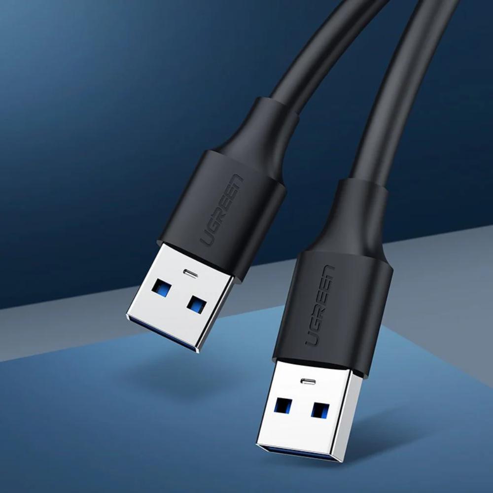 UGREEN US102 | USB 2.0 Type-A Male to Male Cable | High-Speed 480Mbps Data Transfer | Black
