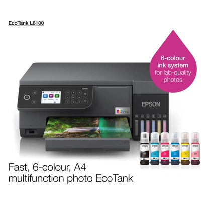 Epson EcoTank L8100 | 6-Colour High-Volume Photo Printer with ID Card & CD/DVD Printing