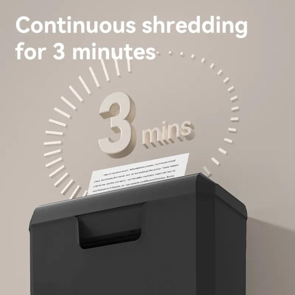 Deli ET103SC P2 Small Paper Shredder | 6-Sheet Capacity | 10L Bin | Compact Strip-Cut Shredding Machine