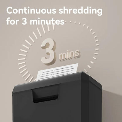 Deli ET103SC P2 Small Paper Shredder | 6-Sheet Capacity | 10L Bin | Compact Strip-Cut Shredding Machine
