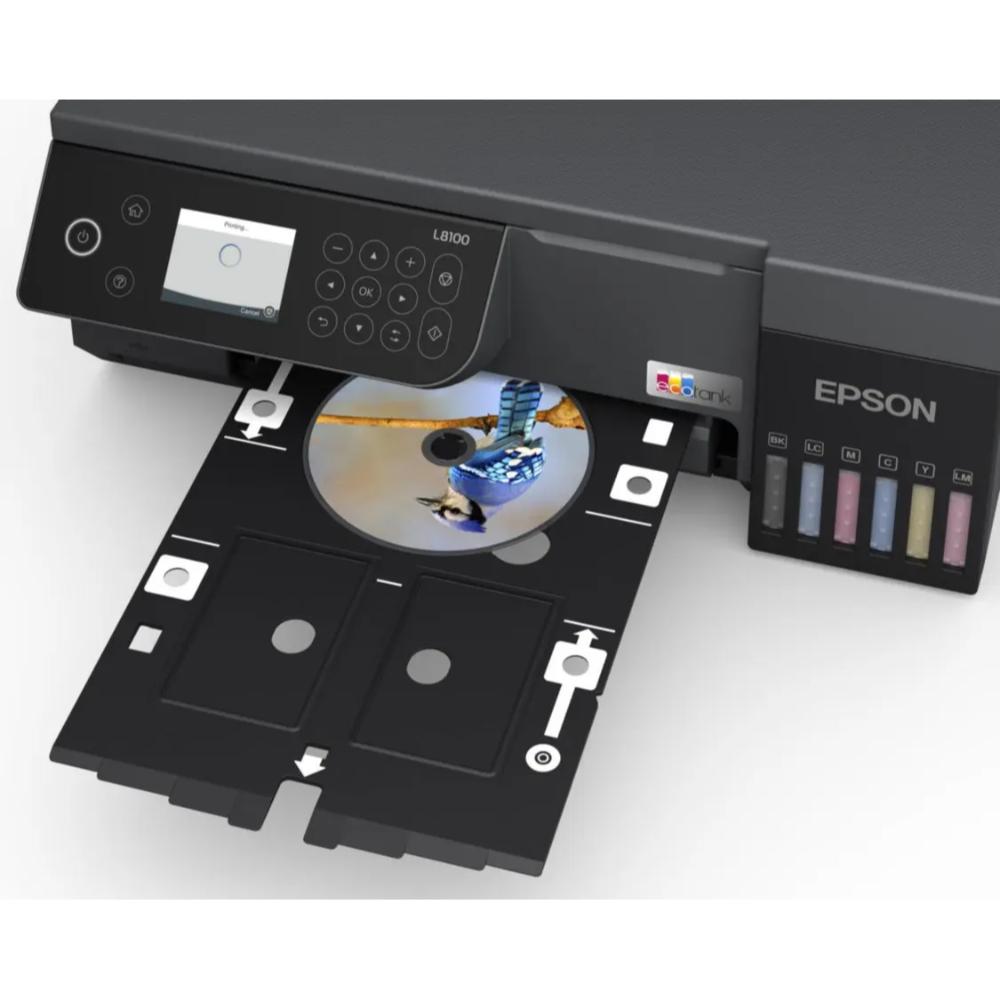 Epson EcoTank L8100 | 6-Colour High-Volume Photo Printer with ID Card & CD/DVD Printing