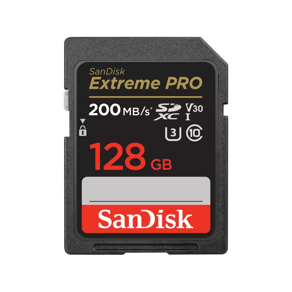 SanDisk Extreme Pro | SDXC UHS-I/U3 V30 Memory Card | Speed Up to 200MB/s | 128GB - 256GB