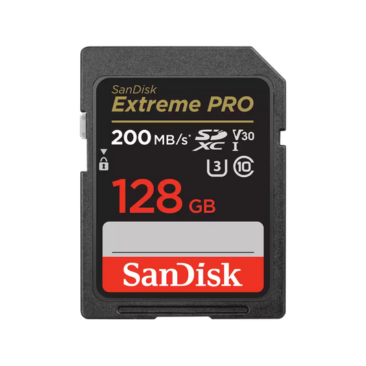 SanDisk Extreme Pro | SDXC UHS-I/U3 V30 Memory Card | Speed Up to 200MB/s | 128GB