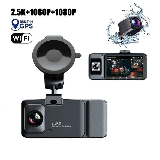 K02 3-Channel Dash Cam | 2.5K + 1080P | Built-In GPS & Wi-Fi