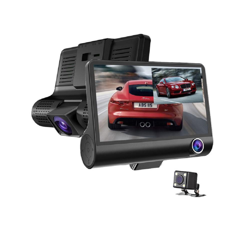 WDR Dashcam 3 Camera Lens Video Car DVR | Full HD 1080P | Triple Camera | Night Vision & Parking Monitor
