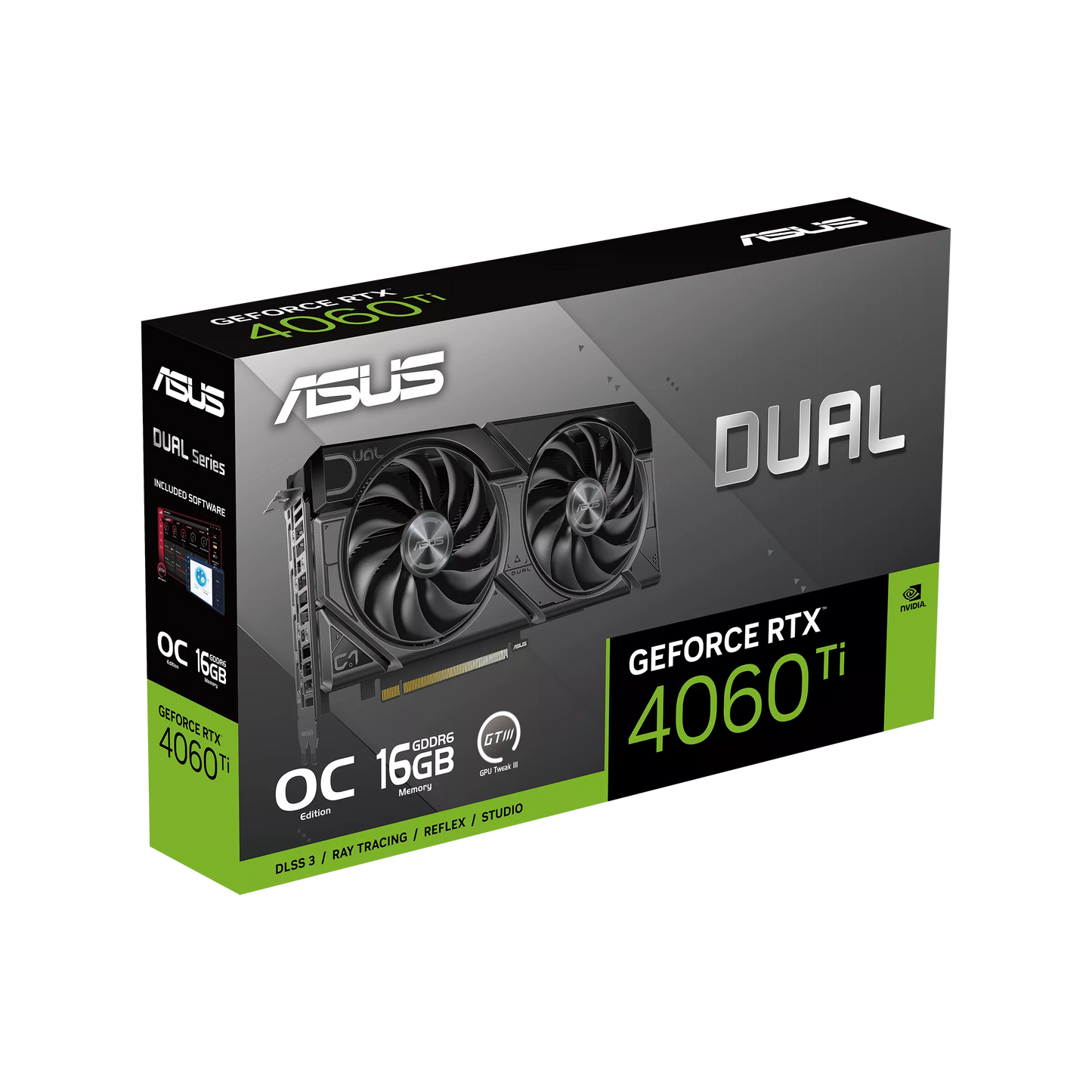 ASUS Dual NVIDIA GeForce RTX™ 4060 Ti EVO OC Edition 16GB GDDR6 | Gaming Graphics Card